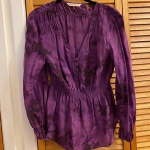 Purple silk Rebecca Taylor blouse